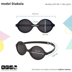 Lunettes de soleil bébé 0-1 an diabola 2.0 abricot
