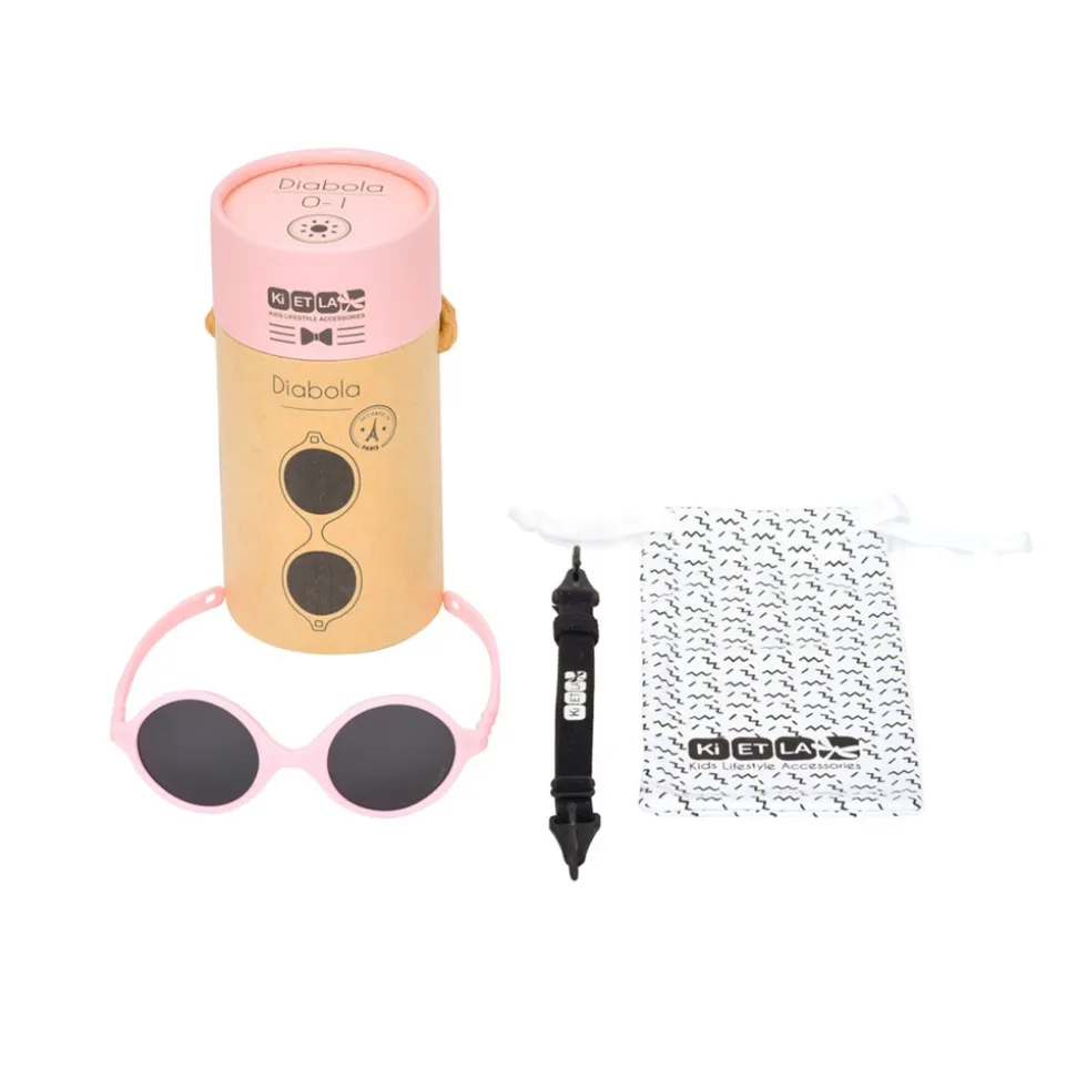 Lunettes de soleil bébé 0-1 an diabola 2.0 rose pâle