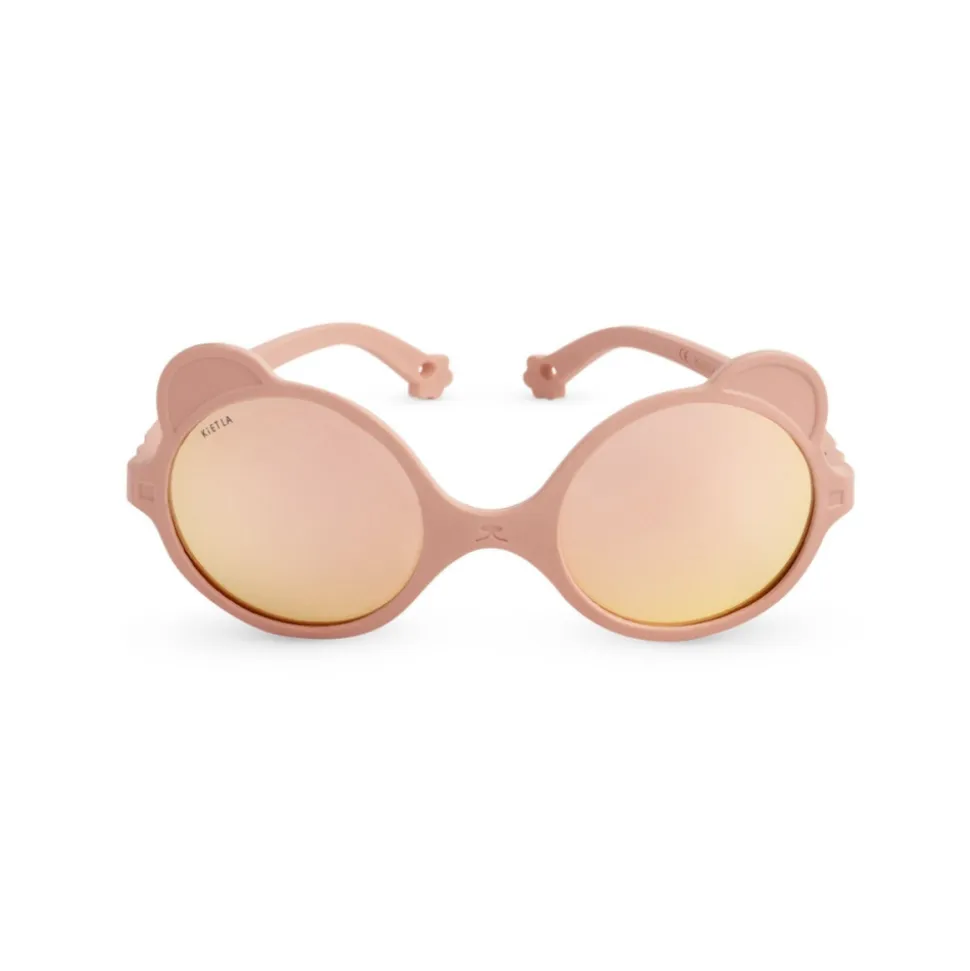 Lunettes de soleil bébé 1-2 ans ourson rose pêche
