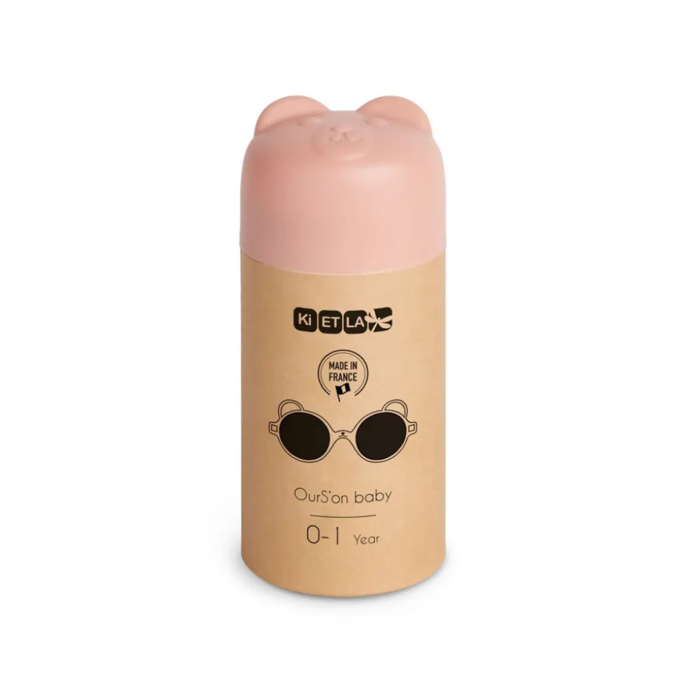 Lunettes de soleil bébé 1-2 ans ourson rose pêche