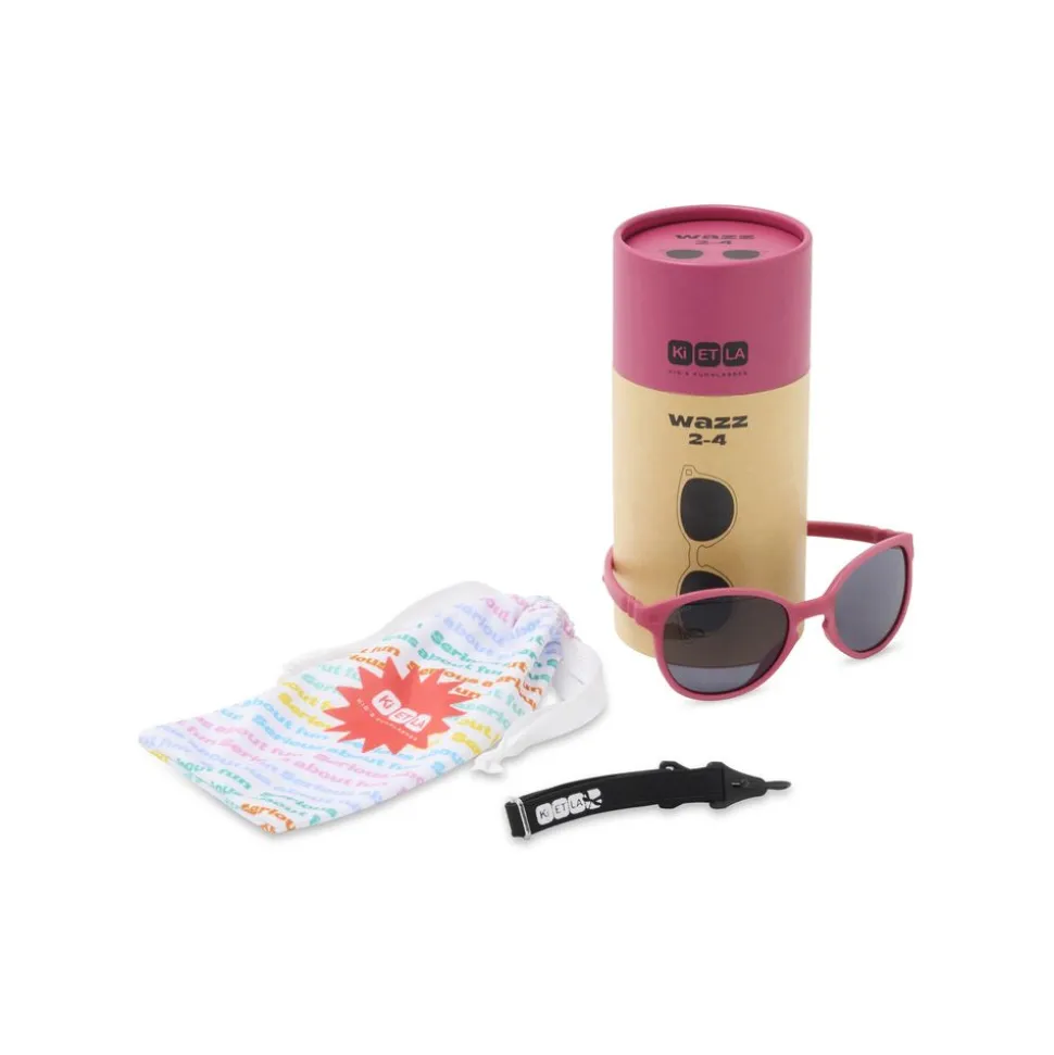 Lunettes de soleil bébé 0-1 an wazz framboise