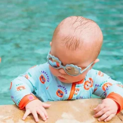 Lunettes de soleil enfant 2-4 ans ourson bleu clair