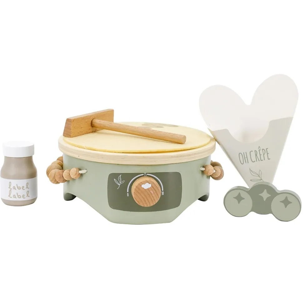 Machine à crêpes en bois - vert olive