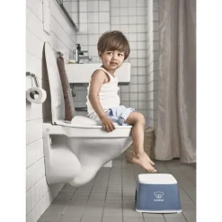 Marche pied enfant bleu profond et blanc