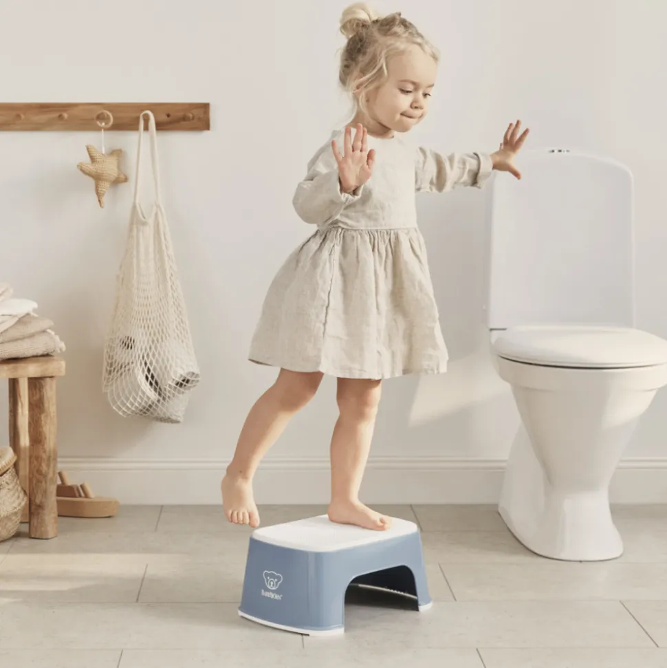 Marche pied enfant bleu profond et blanc