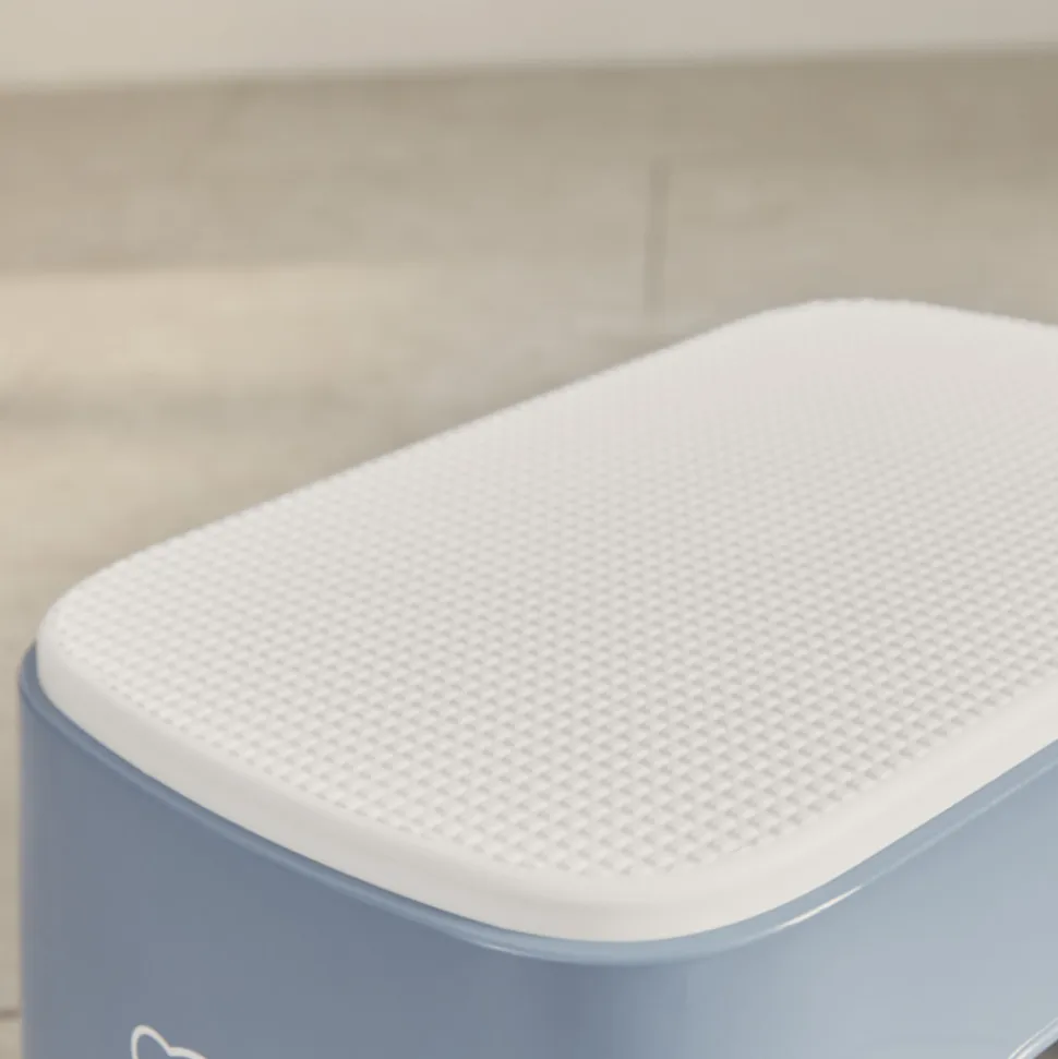 Marche pied enfant bleu profond et blanc