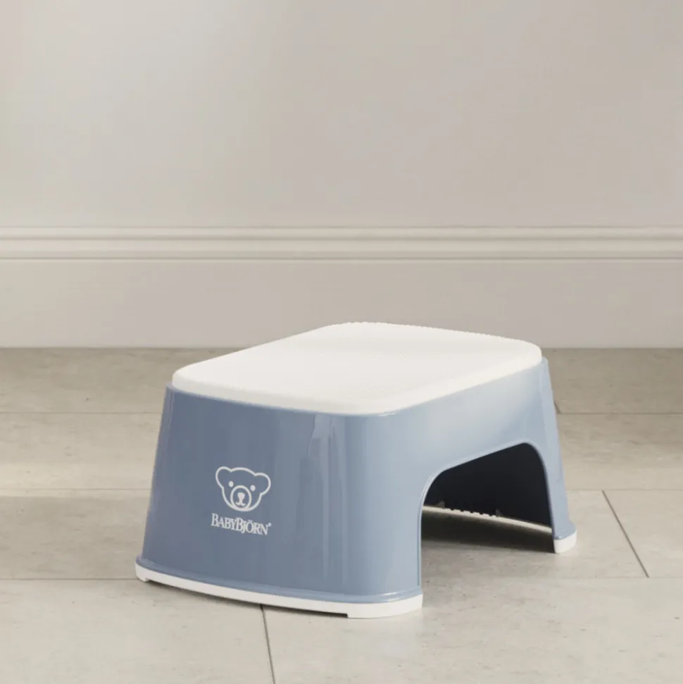 Marche pied enfant bleu profond et blanc