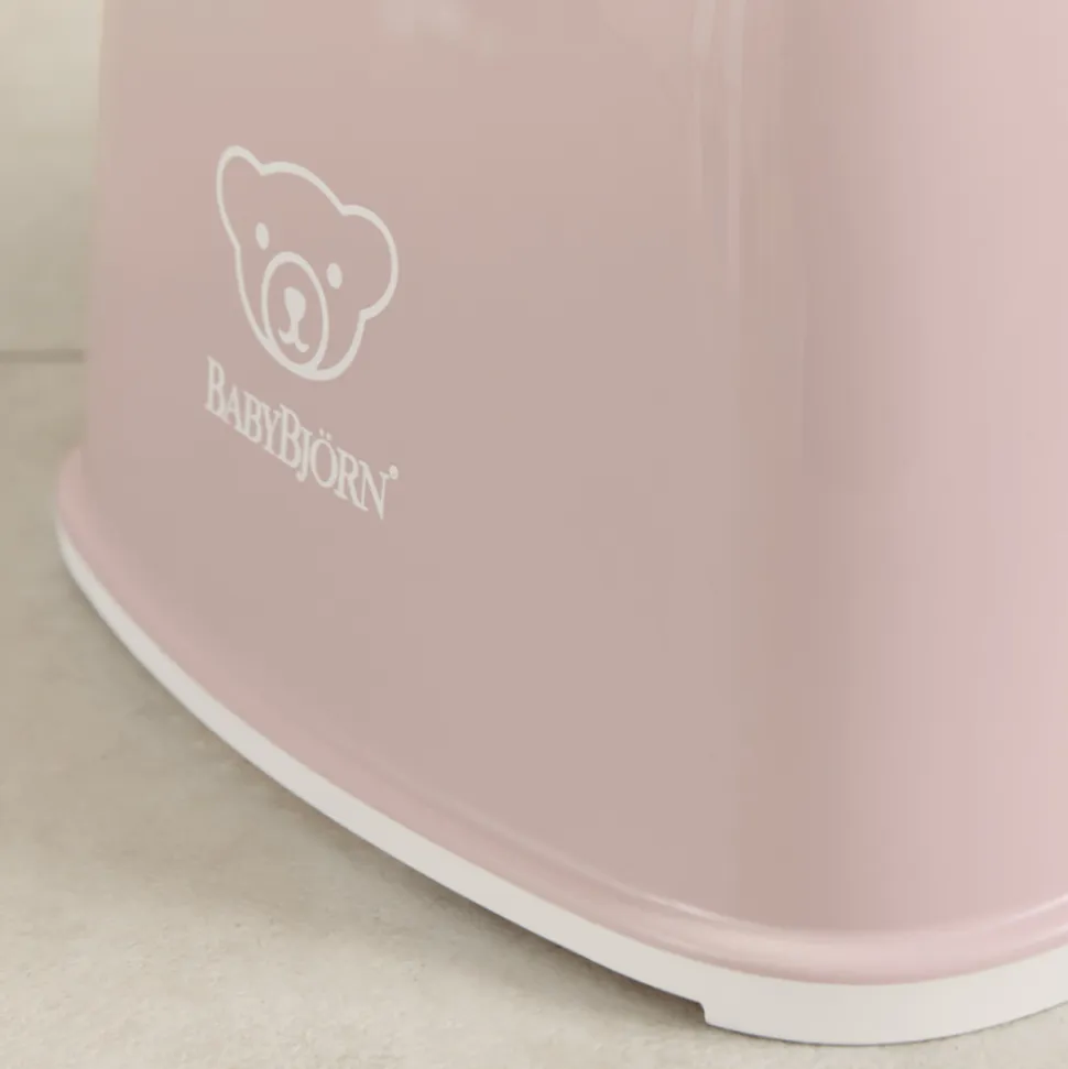 Marche pied enfant rose pastel et blanc