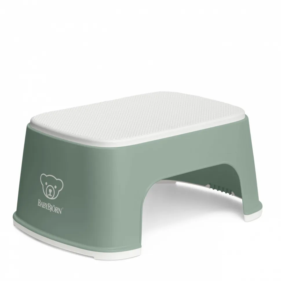 Marche pied enfant vert profond et blanc
