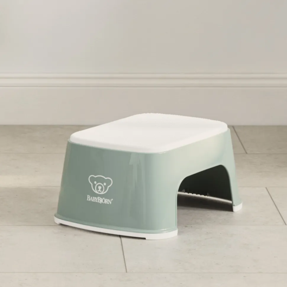Marche pied enfant vert profond et blanc
