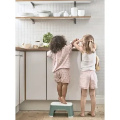 Marche pied enfant vert profond et blanc