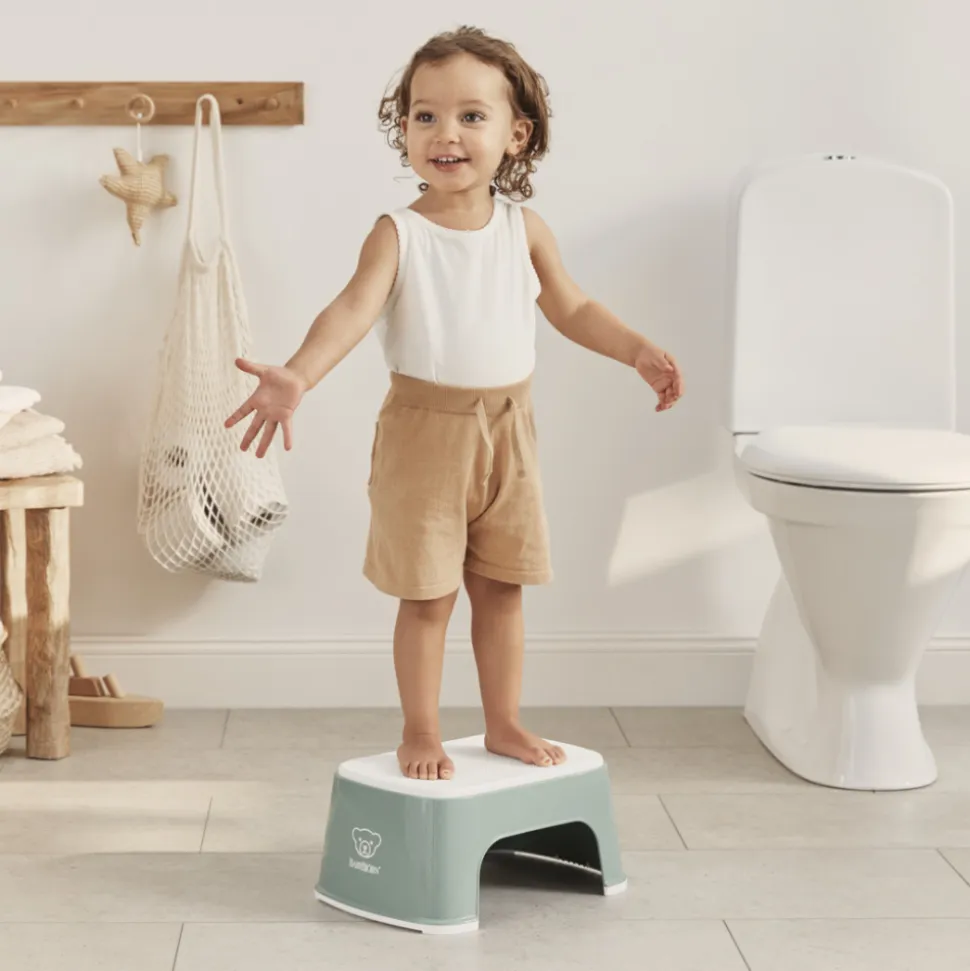 Marche pied enfant vert profond et blanc