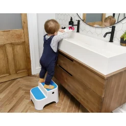 Marche pieds bébé antidérapant bleu