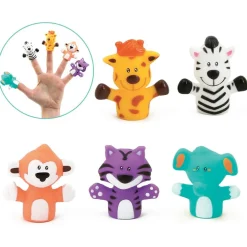 Marionnettes à doigts puppets animaux de la savane