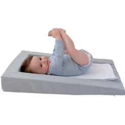 Matelas a langer douillet 2 en 1 gris chiné