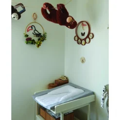 Matelas a langer douillet 2 en 1 gris chiné