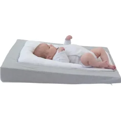 Matelas a langer douillet 2 en 1 gris chiné