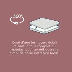 Matelas bébé confort max déhoussable 60 x 120 cm