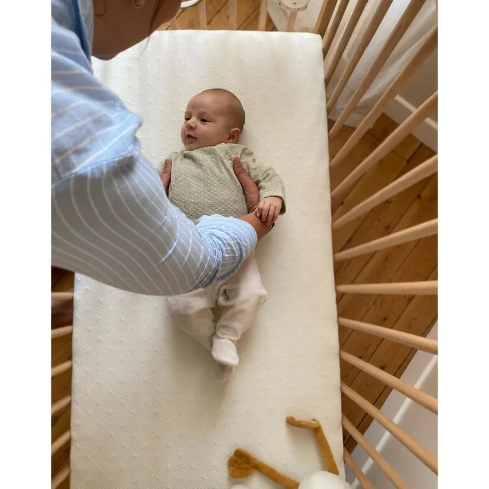 Matelas bébé coton déhoussable 60 x 120 cm