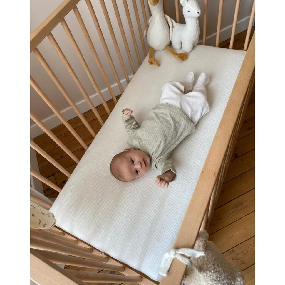 Matelas bébé coton déhoussable 60 x 120 cm