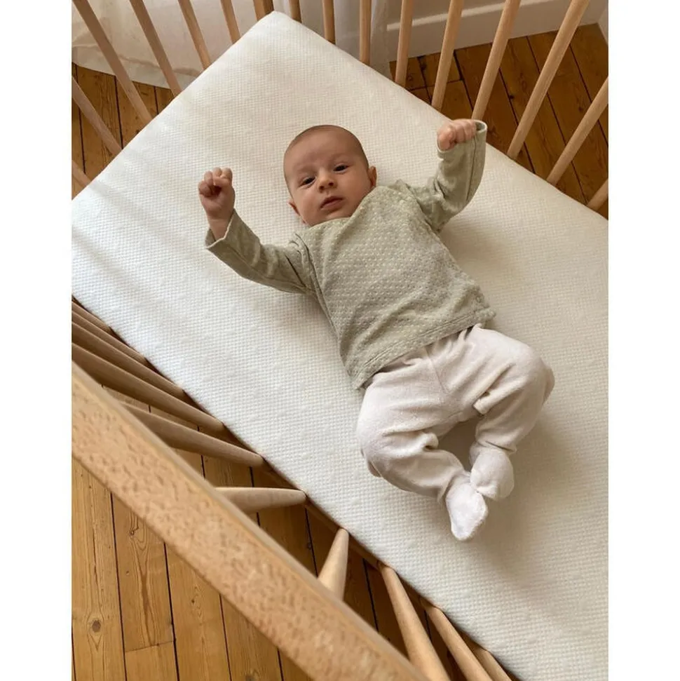 Matelas bébé coton déhoussable 60 x 120 cm
