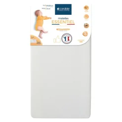 Matelas bébé essentiel déhoussable 60 x 120 cm