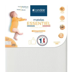 Matelas bébé essentiel déhoussable 60 x 120 cm
