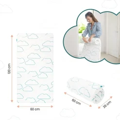 Matelas de voyage cosy'lite blanc motif nuage