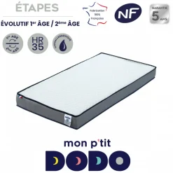 Matelas etapes evolutif stature 70x140 cm
