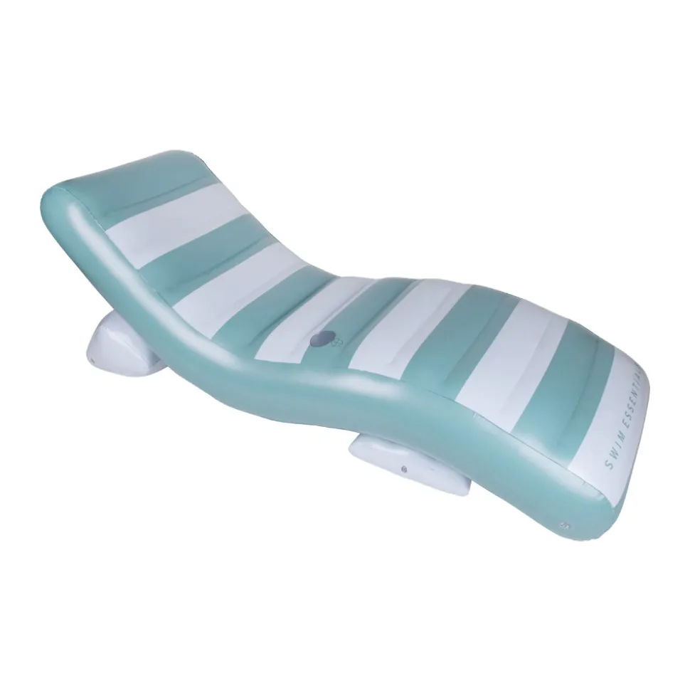 Matelas gonflable 180 cm - rayure verte