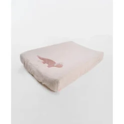 Matelas à langer avec housse dinosaure popsie rose