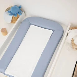 Matelas à langer avec éponges amovibles bleuet
