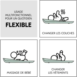 Matelas à langer en mousse soft change n clean sage