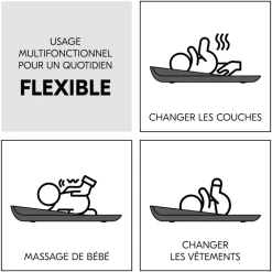 Matelas à langer en mousse soft change n clean anthracite