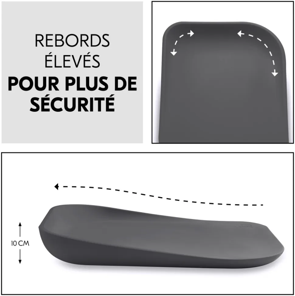 Matelas à langer en mousse soft change n clean anthracite