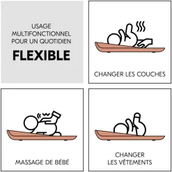 Matelas à langer en mousse soft change n clean cork
