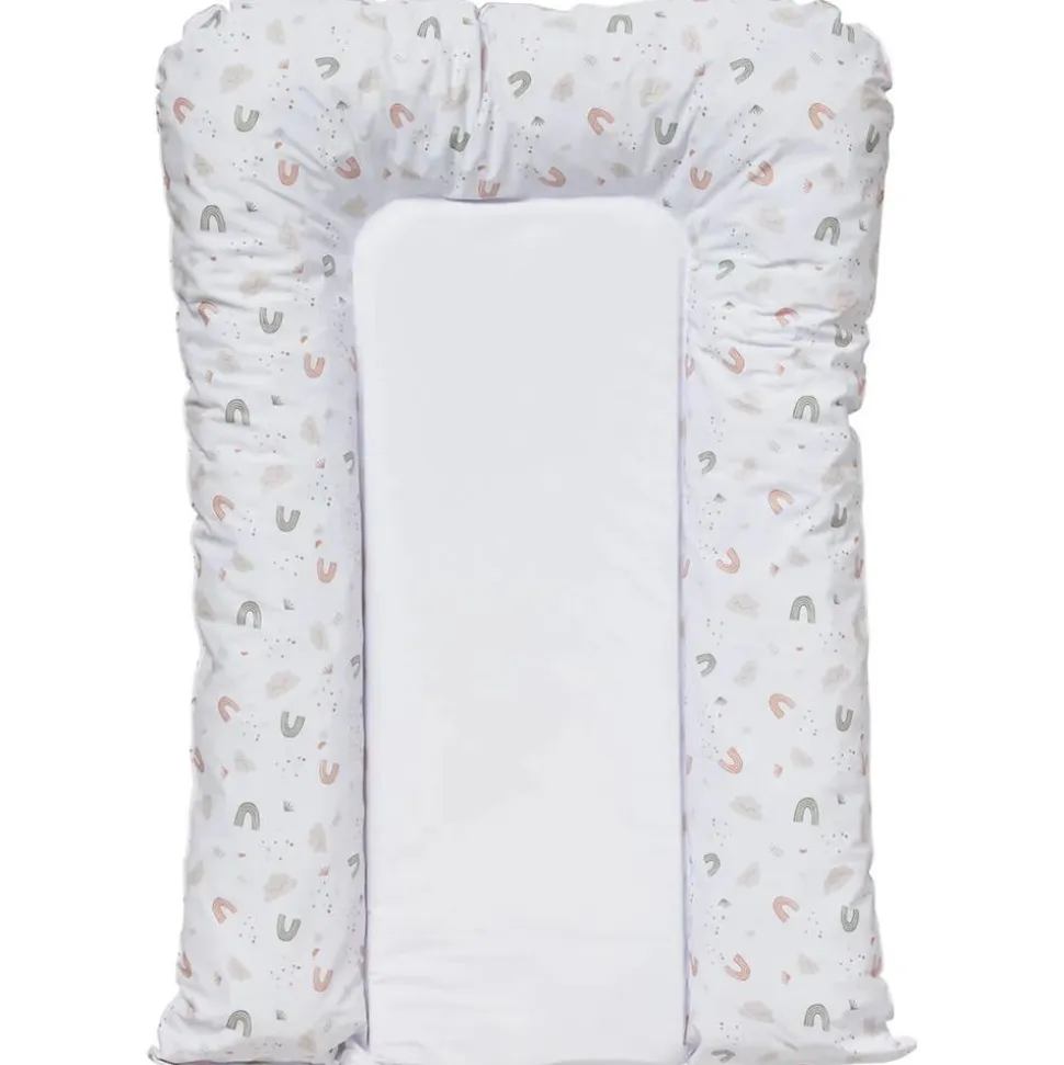 Matelas à langer flocons - arc en ciel - 50 x 70 cm