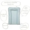 Matelas à langer flocons bleu / vert - 50x70cm