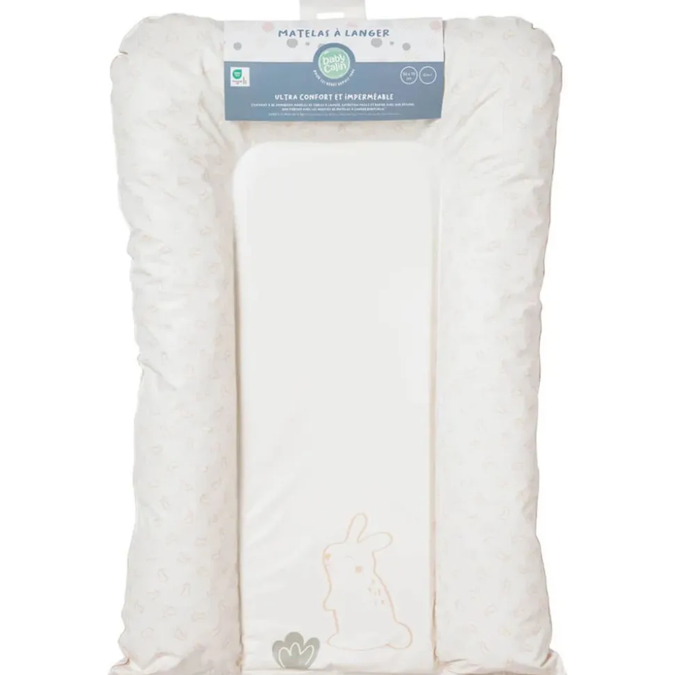 Matelas à langer flocons greenland lapins - 50x70cm