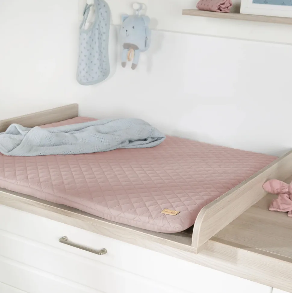 Matelas à langer 85 x 75 cm rose/mauve