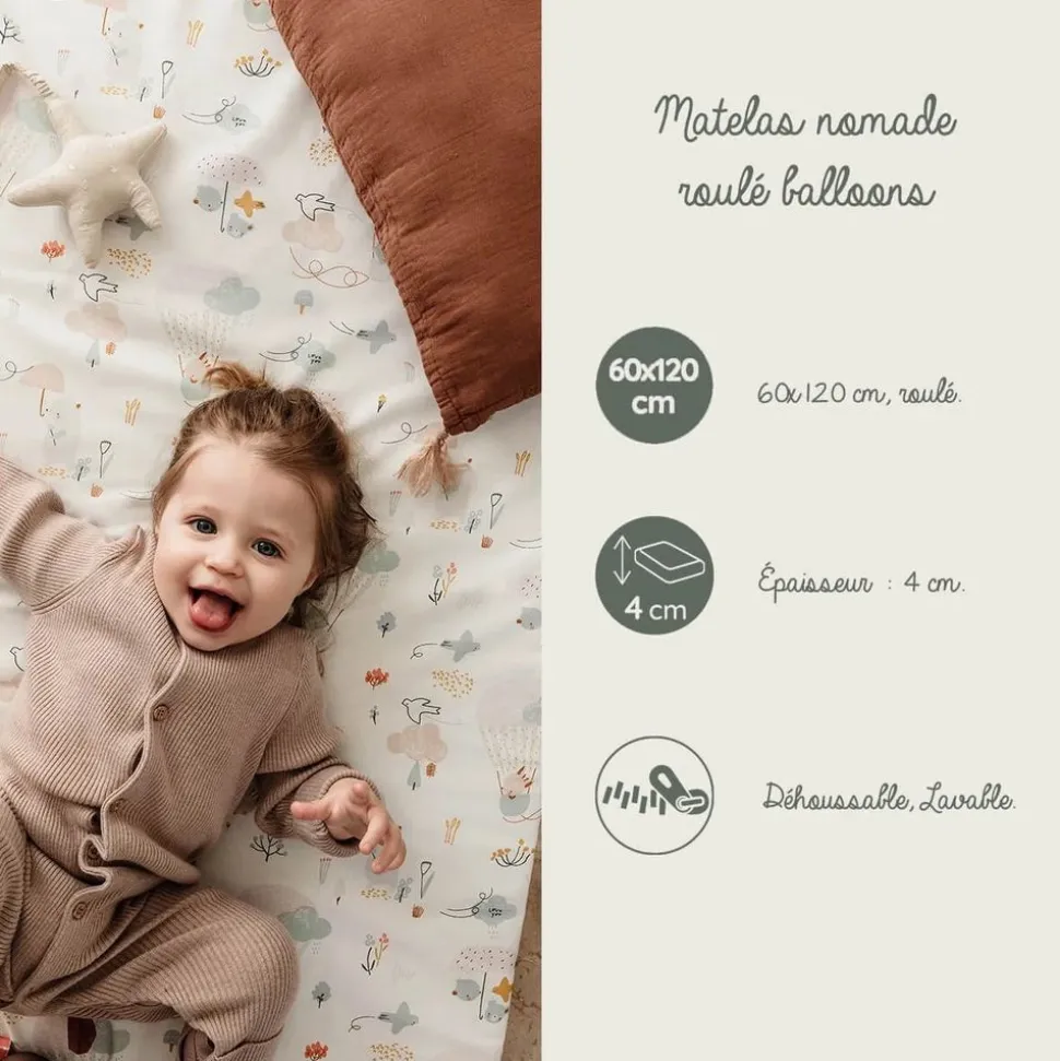 Matelas nomade 60x120 cm balloons