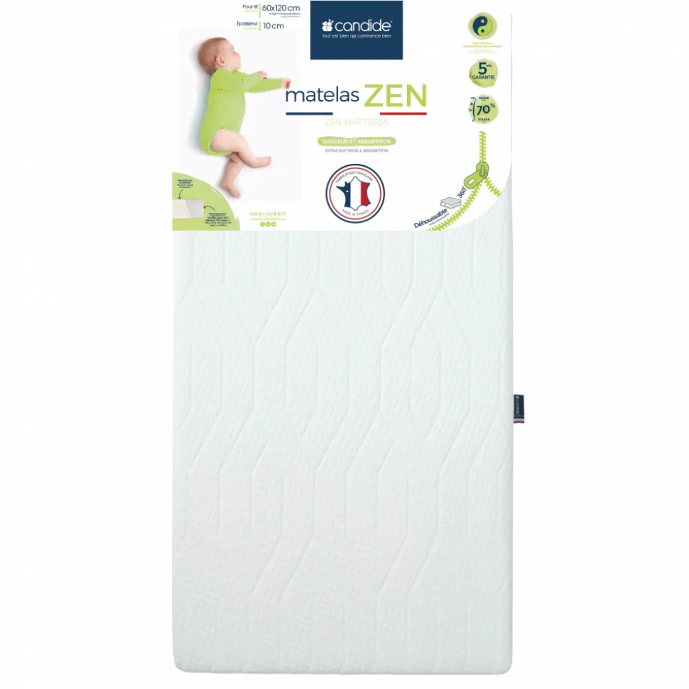 Matelas zen déhoussable 360° 60 x 120 cm