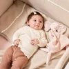 Maxi doudou fanfan éléphant velours côtelé rose fanfan