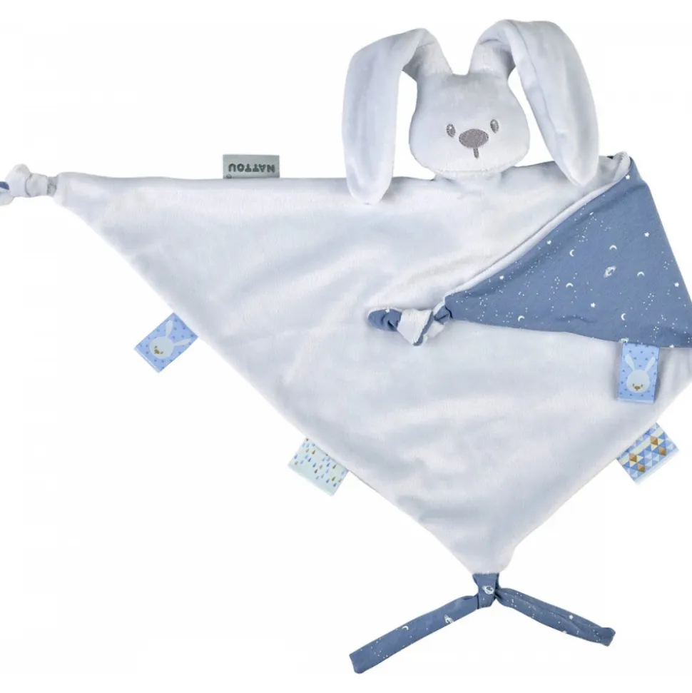 Maxi doudou lapidou phosphorescent glow avec motif imprimé bleu pastel