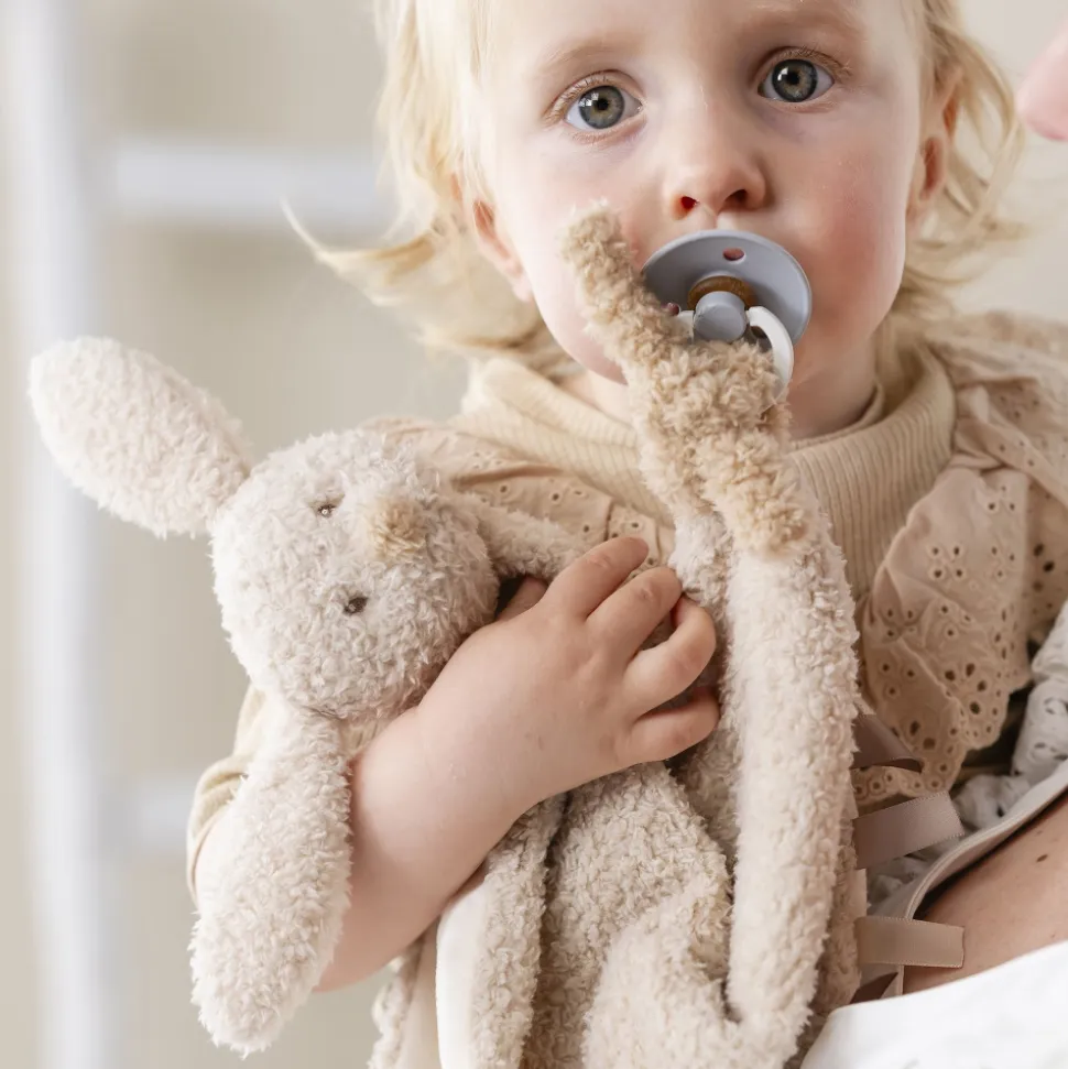 Maxi doudou lapin bouclette beige
