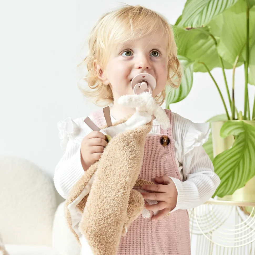 Maxi doudou ours bouclette caramel