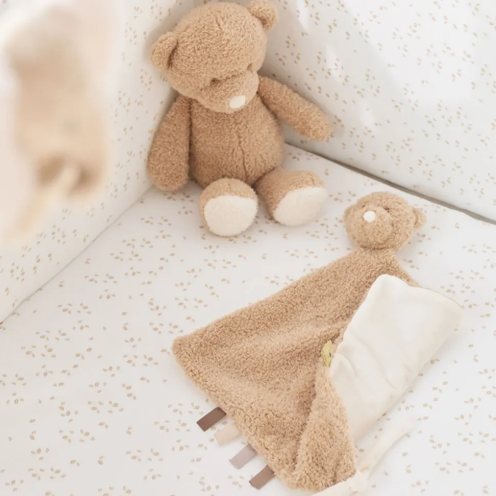 Maxi doudou ours bouclette caramel