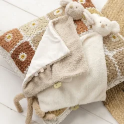 Maxi doudou souris bouclette ecru