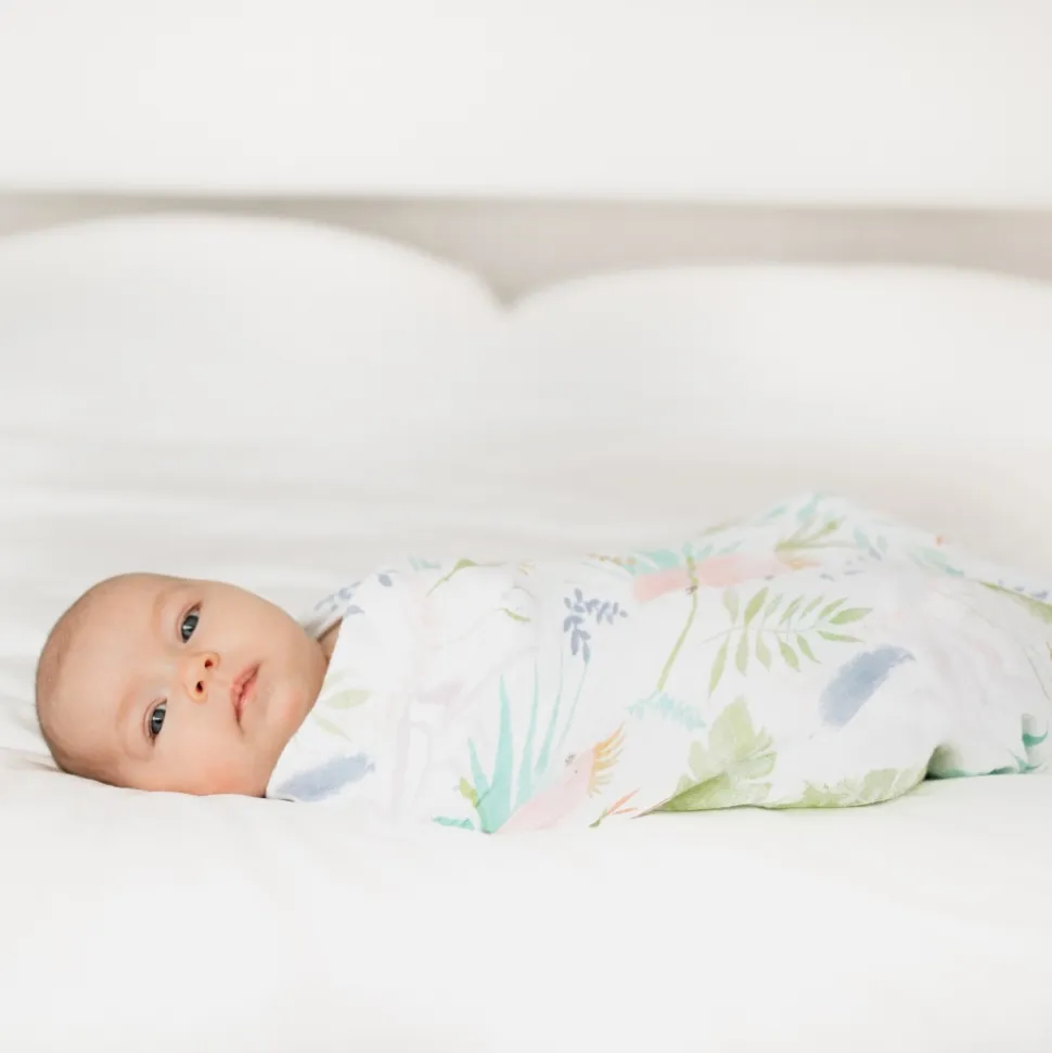 Maxi-lange en mousseline de coton tropicalia