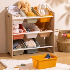 Meuble de rangement play avec 9 bacs